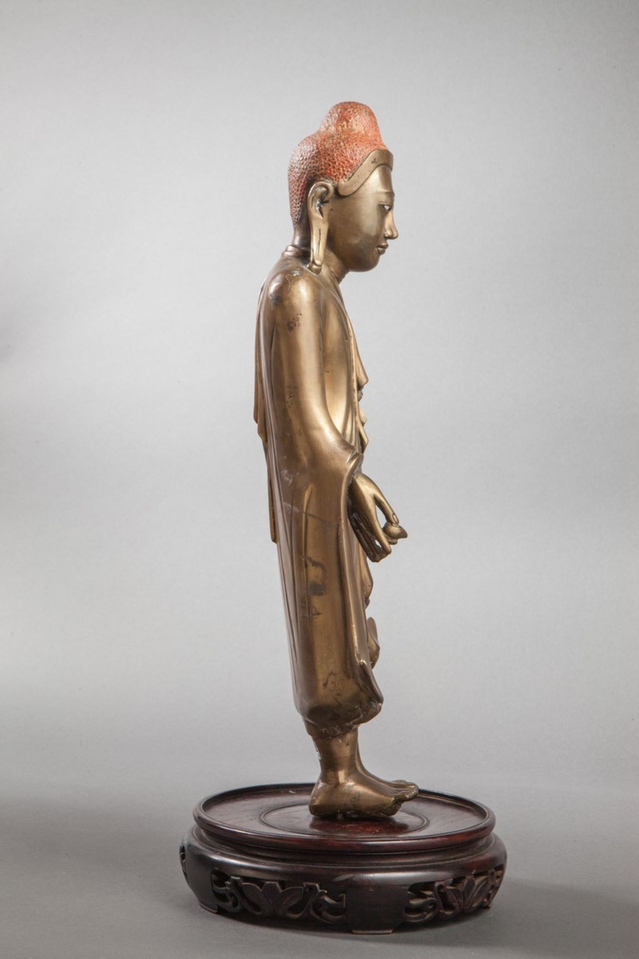 BUDDHA DEBOUT . Birmanie. Royaume de Mandalay. 19 ème siècle. 48cm. - Image 3 of 4