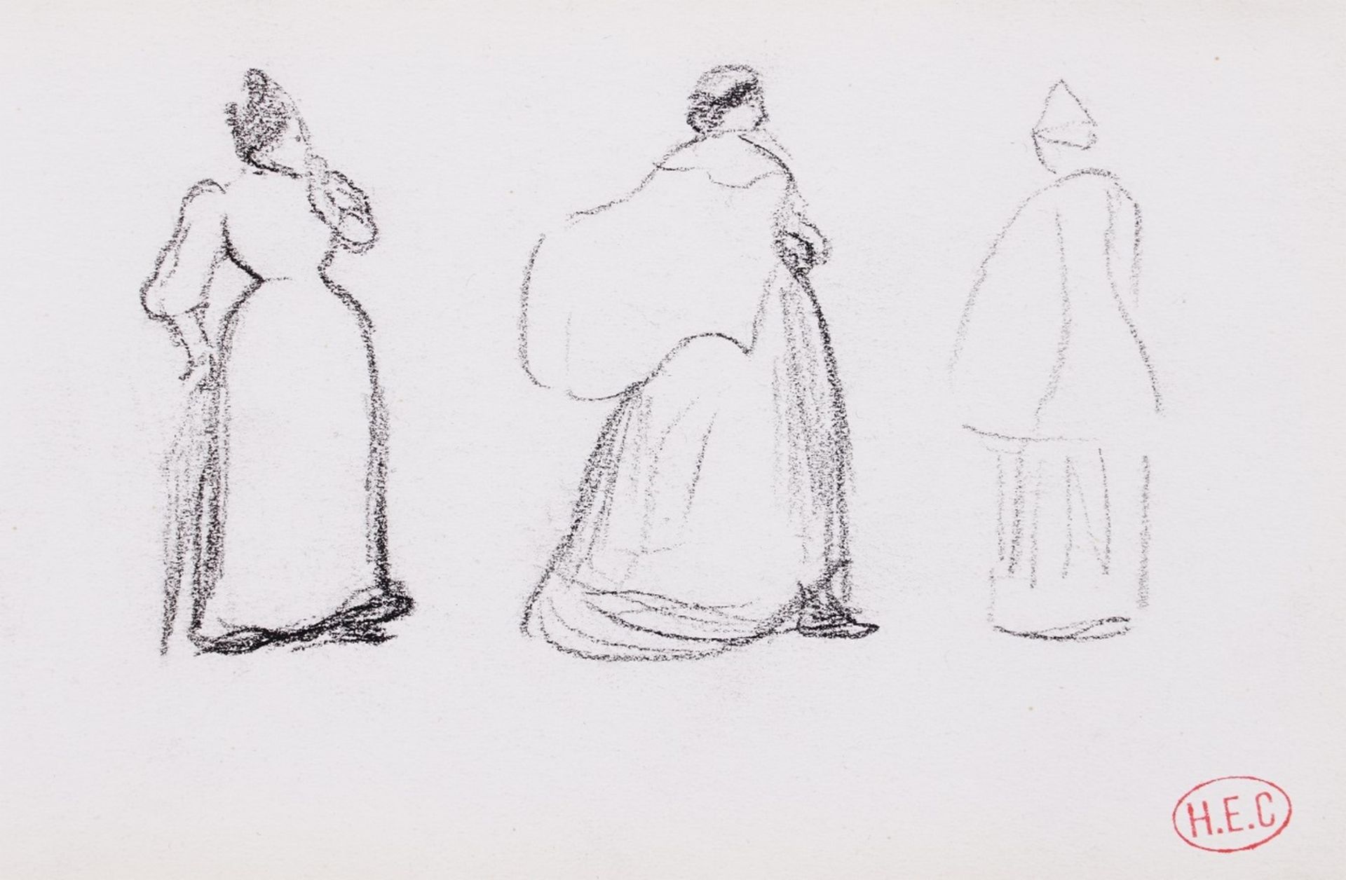 Henri-Edmond CROSS (1856-1910)Etude de personnages