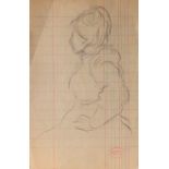 Henri-Edmond CROSS (1856-1910)Etude de femme au chignon
