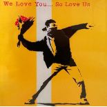 BANKSY (d'aprés) - The famous Flower Thrower