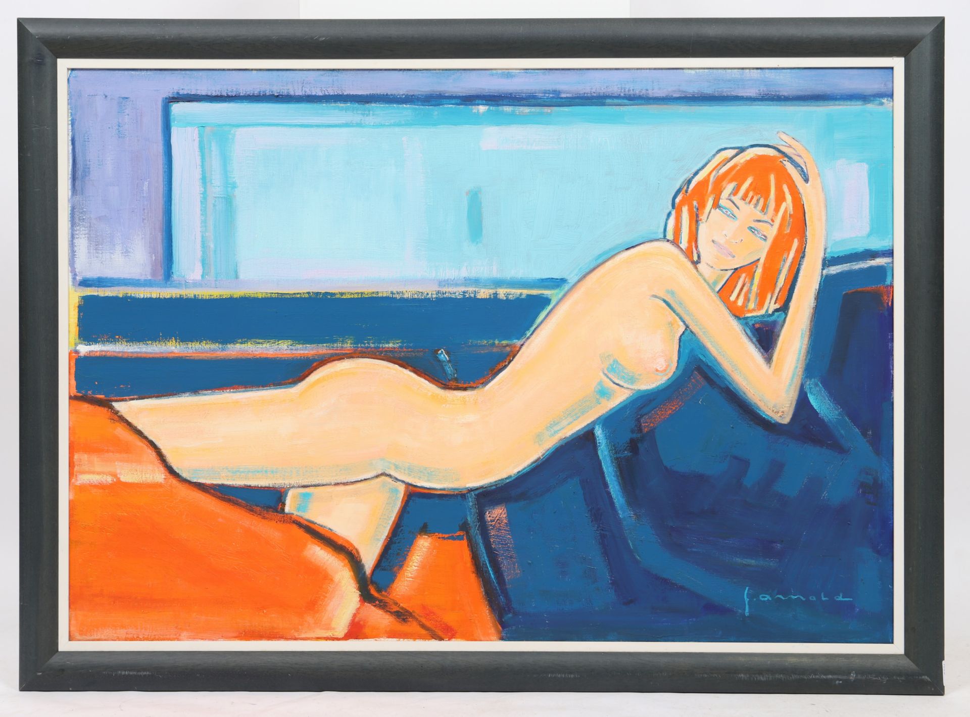 "En voyage" de Georges Arnold (1920-2018) Artiste peintre Luxembourgeois Huile sur [...]