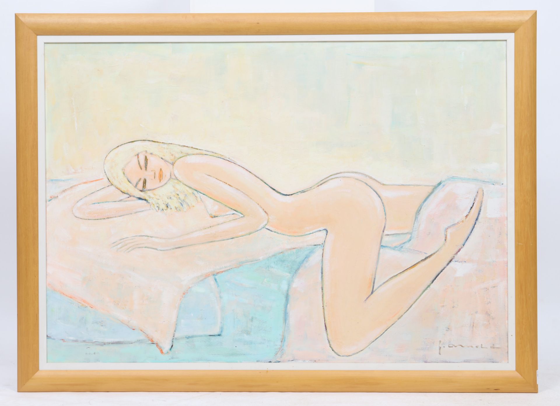 "Charmeuse" de Georges Arnold (1920-2018) Artiste peintre Luxembourgeois Huile sur [...]