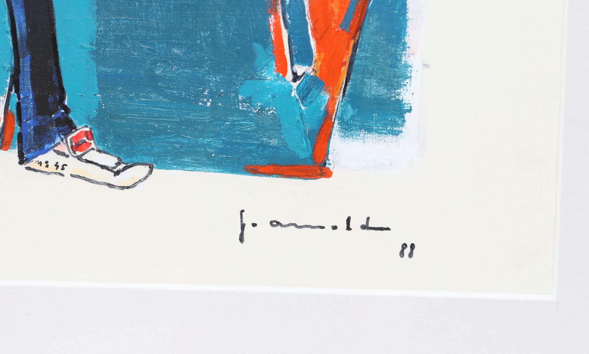 Georges Arnold (1920-2018) Artiste peintre Luxembourgeois Huile sur papier "Ramoneur" [...] - Bild 2 aus 2