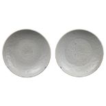 SIMILAR PAIR OF CHINESE SHUFU DISHES, YUAN DYNASTY