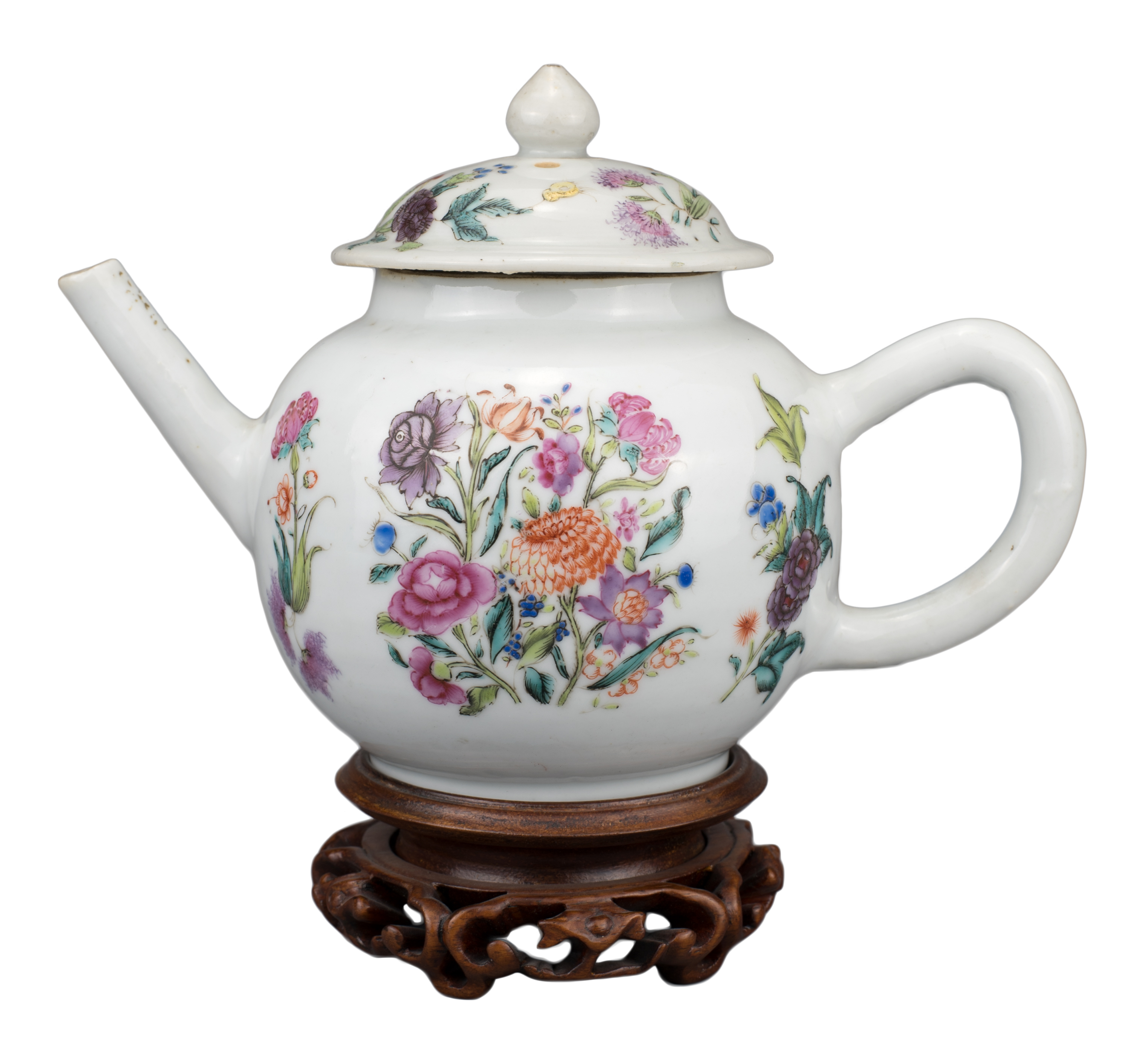 CHINESE FAMILLE ROSE PORCELAIN TEAPOT, 18th CENTURY