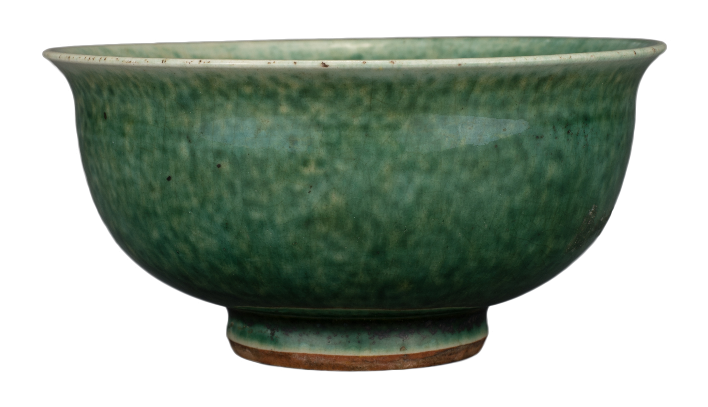 CHINESE COPPER-GREEN GLAZED PORCELAIN BOWL, QING DYNASTY, 18/19th CENTURY