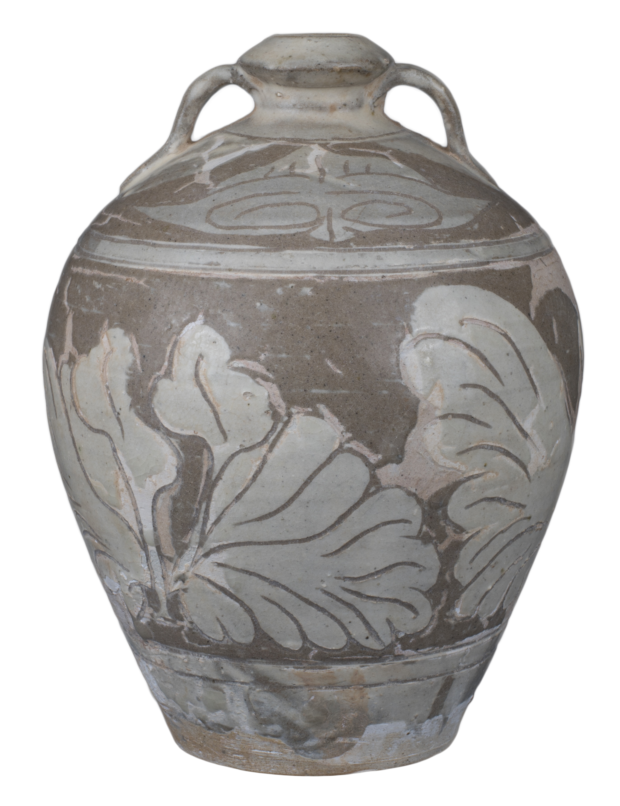 CHINESE CIZHOU SGARFFITO POTTERY JAR, SHANXI PROVINCE, JIN DYNASTY