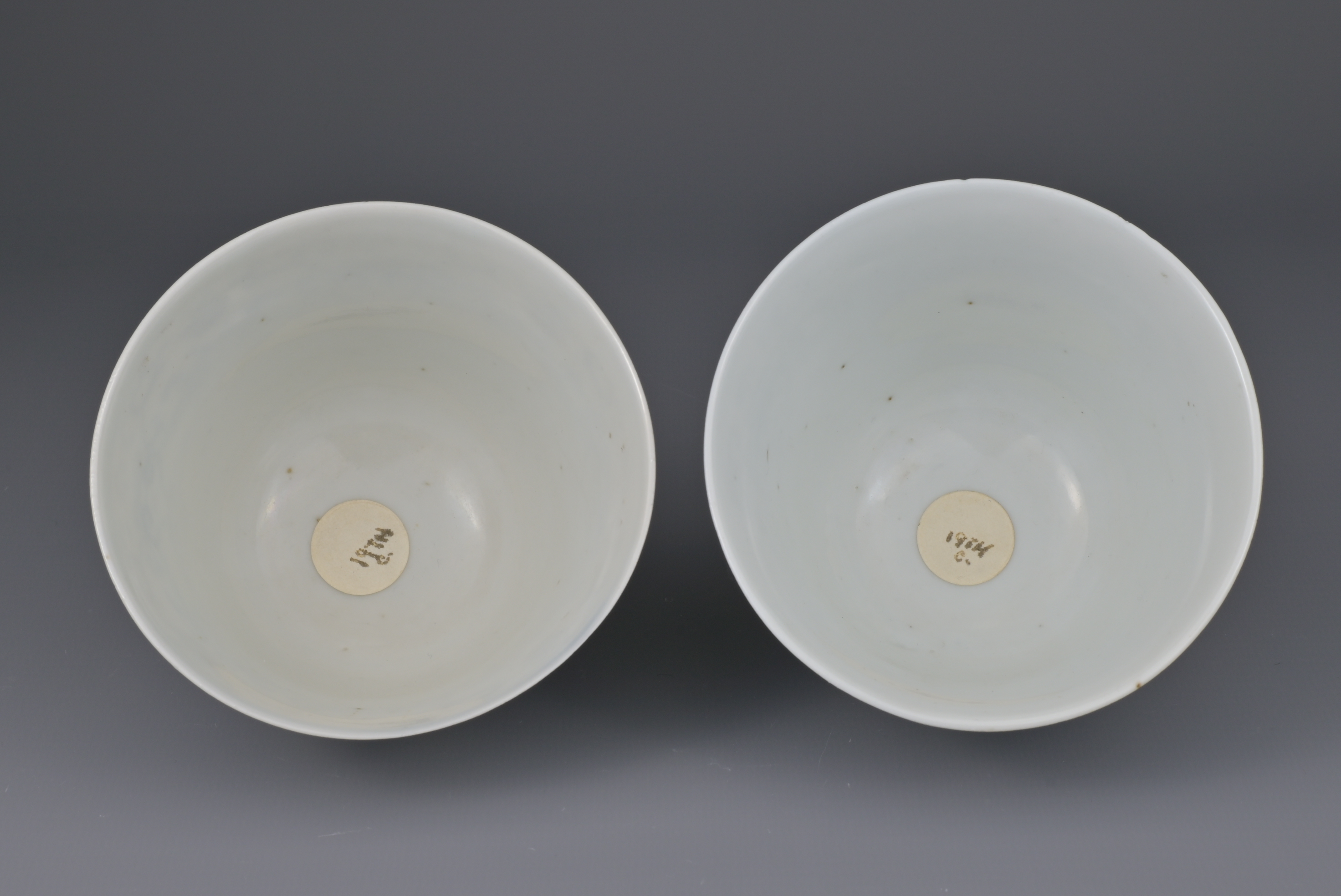 FINE PAIR OF CHINESE DOUCAI PORCELAIN WINE CUPS, YONGZHENG MARK AND PERIOD, 18th CENTURY - Image 7 of 8