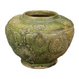 CHINESE GREEN-GLAZED JAR, TANG DYNASTY