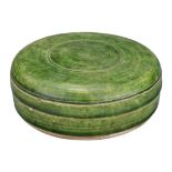 CHINESE GREEN-GLAZED CIRCULAR BOX AND COVER, TANG DYNASTY