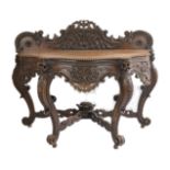 ANGLO-INDIAN HARDWOOD CONSOLE TABLE, 19th CENTURY