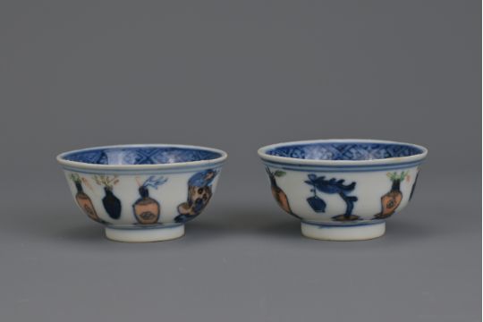 PAIR OF CHINESE PORCELAIN WINE CUPS, GUANGXU MARK AND PERIOD, 19th CENTURY - Image 2 of 7