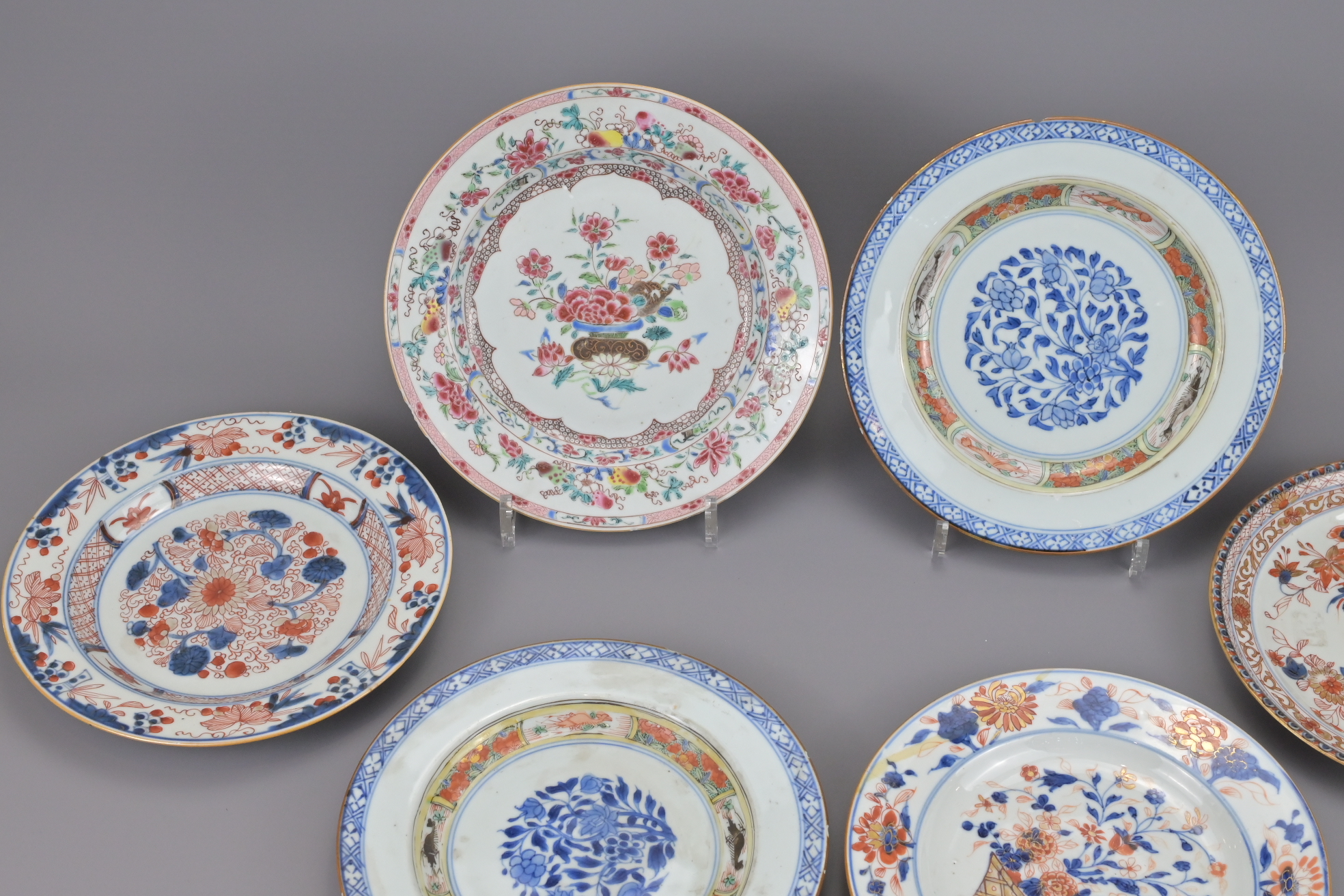 SIX CHINESE FAMILLE ROSE EXPORT PORCELAIN PLATES - Image 2 of 7