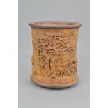 CHINESE CARVED BAMBOO BRUSHPOT