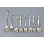 SIX CHINESE TEASPOONS