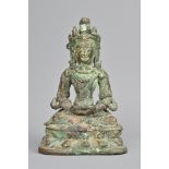 A South-East Asian Bronze Seated Buddha