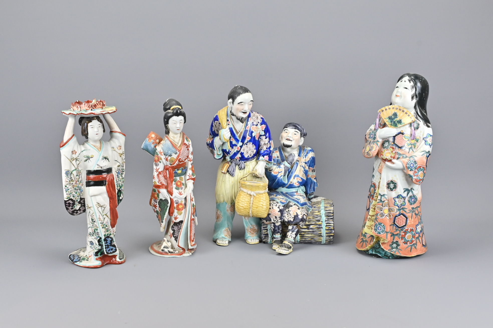 Four Various Vintage Japanese Porcelain Figures