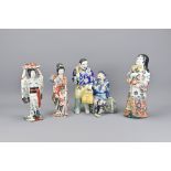 Four Various Vintage Japanese Porcelain Figures