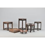 Six Various Chinese Carved Wooden Stands