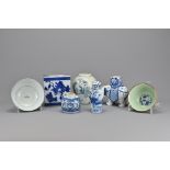 Seven Various Vintage Chinese Blue and White Porce