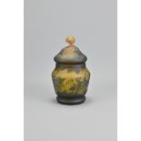 French Art Galle Glass Jar With Cover