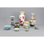 A Vintage Chinese Peking Glass Vase and others