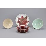 Four Vintage Oriental Monochrome Porcelain Bowls