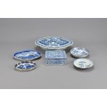 Six 18/19th Century Chinese Blue and White Porcela