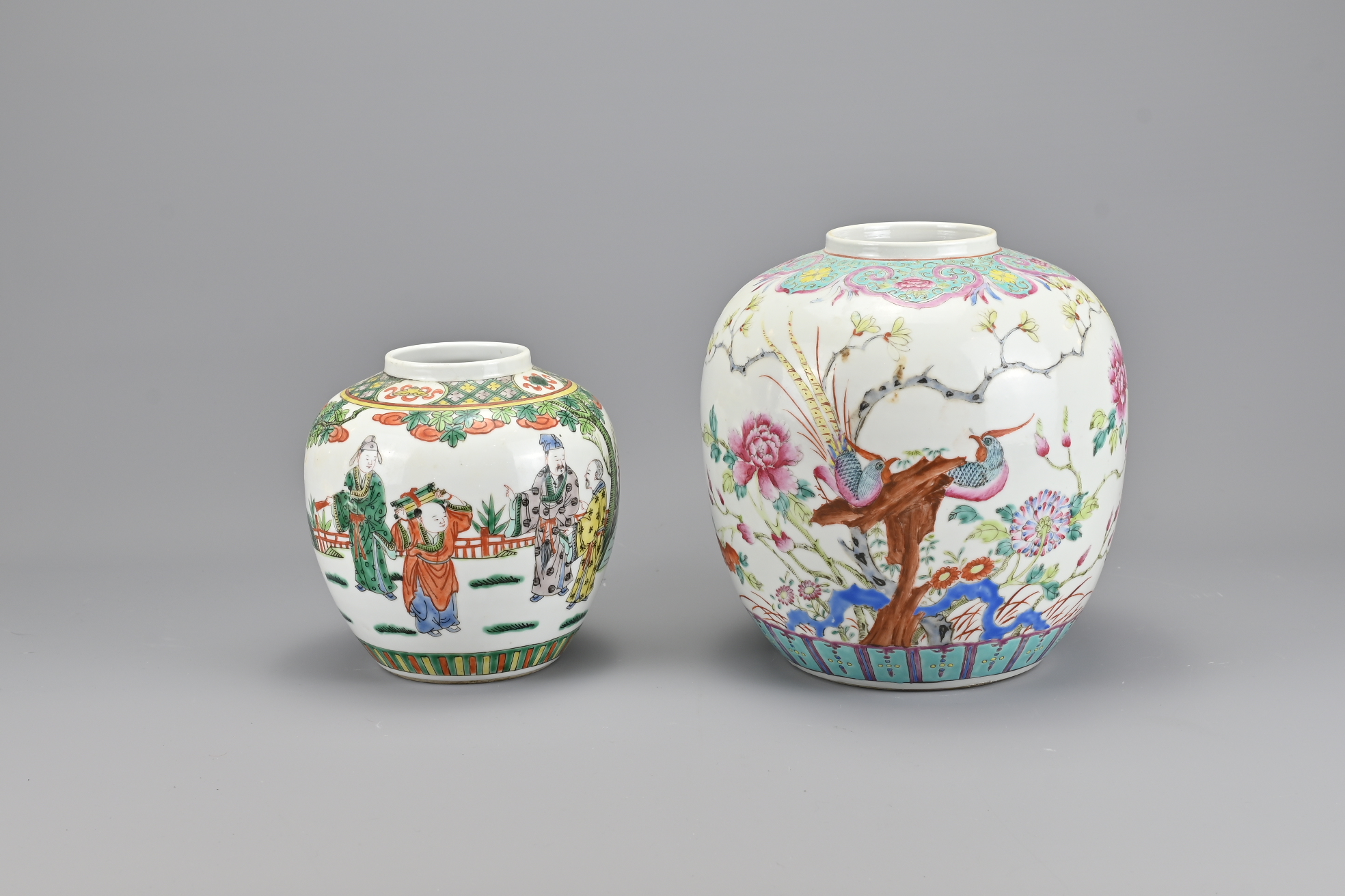 Two 19th Century Chinese Famille Rose Porcelain Ja