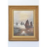 WILLIAM H. DAY (British, 19th Century) Oil On Canvas, Coastal Scene