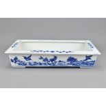A Vintage Chinese Blue and White Porcelain Bonsai Tree Planter