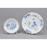 Two 18th Century Chinese Blue and White Porcelain Dishes
