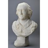 A Large Marble Bust of A Gentleman