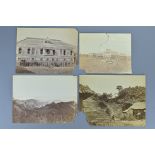 Four Original 19th Century Felice Beato Photographs of China or Japan. One showing a mansion with