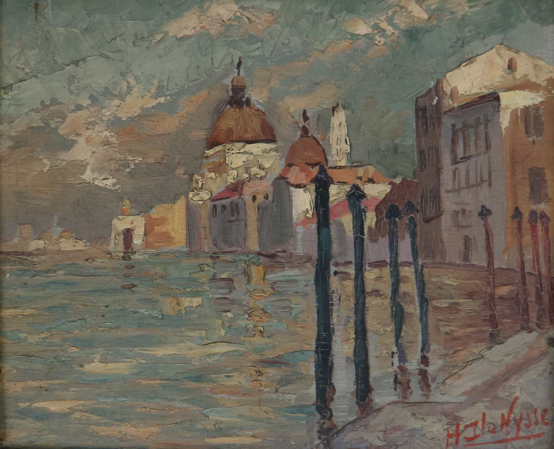 Oil on panel Venice - Bild 4 aus 5