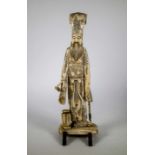 Large Chinese ivory statue of the God of long life