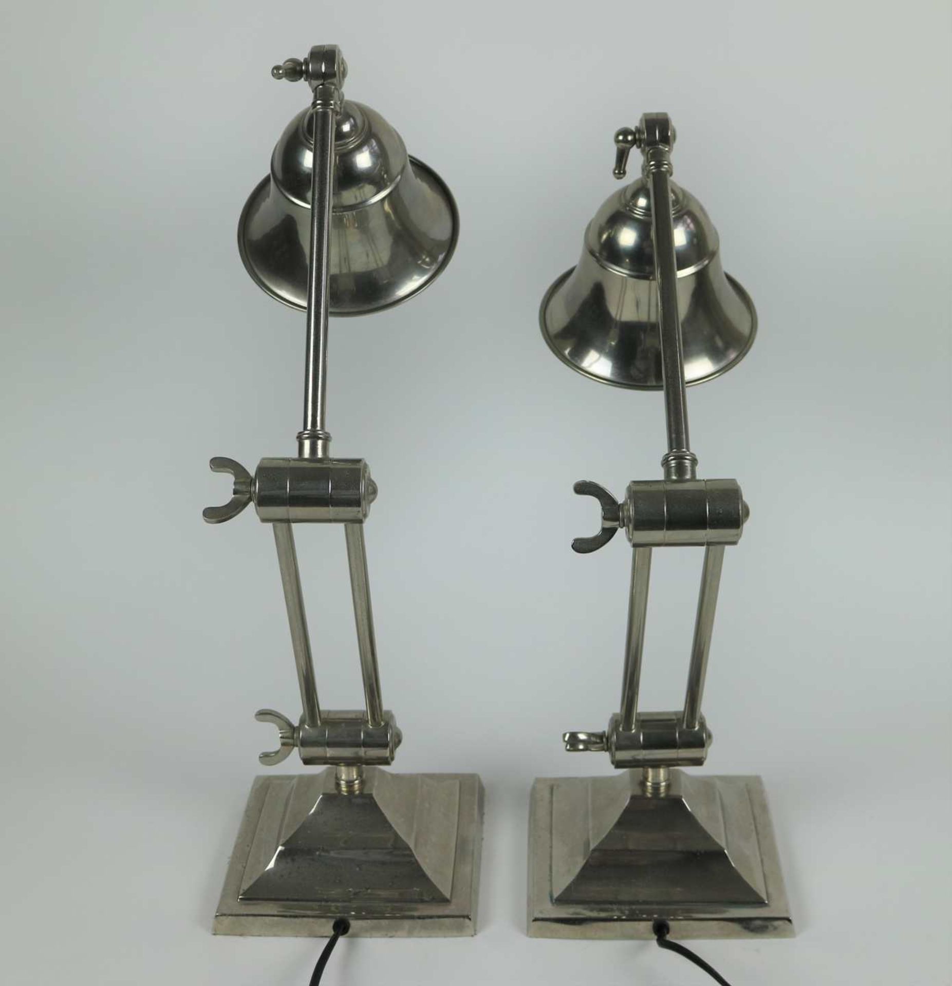 Pair of metal desk lamps - Image 2 of 2