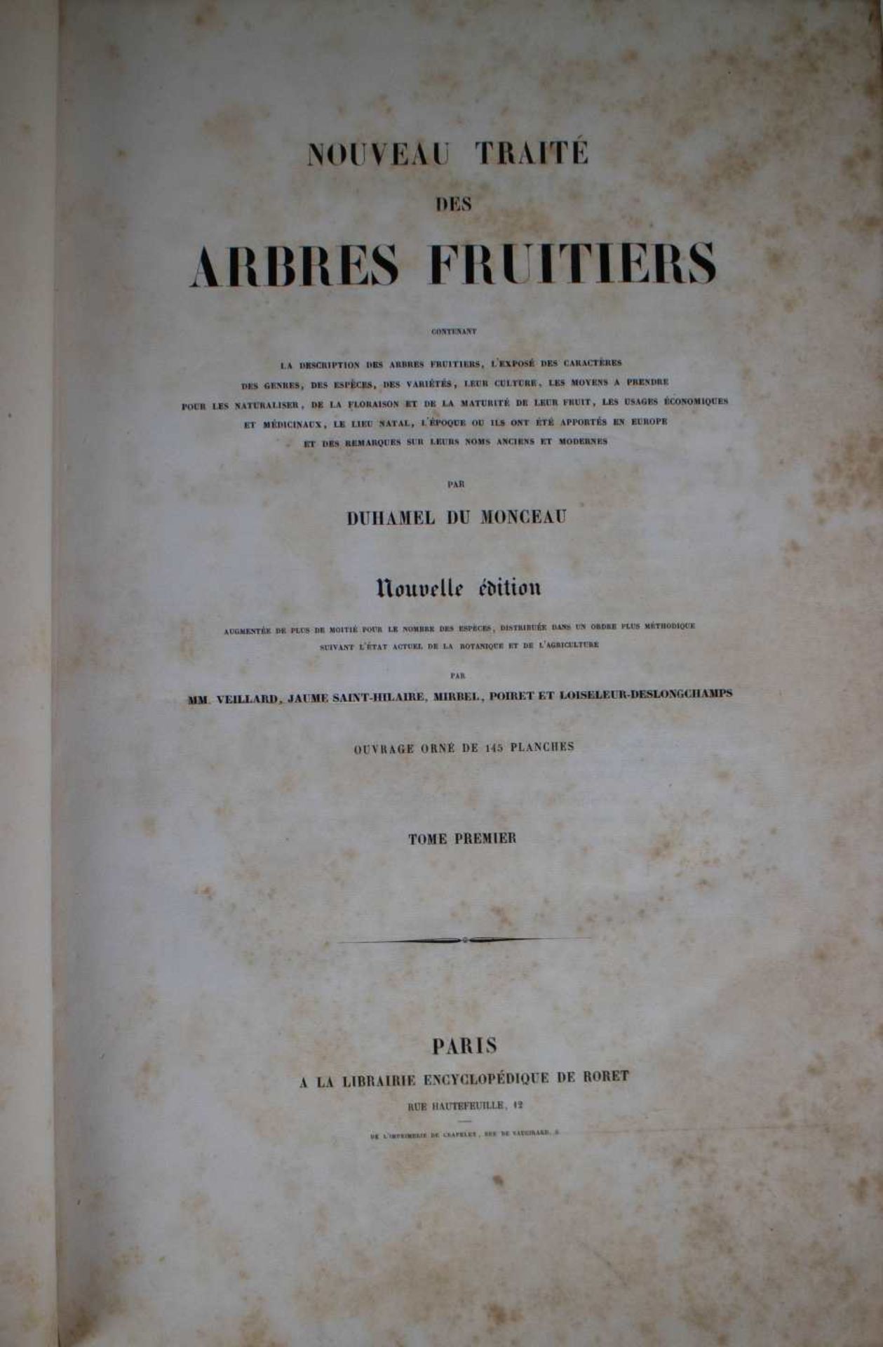 Antiquarian, Arbres fruitières par Duhamel Dumonceau ca 1800 - Bild 2 aus 7