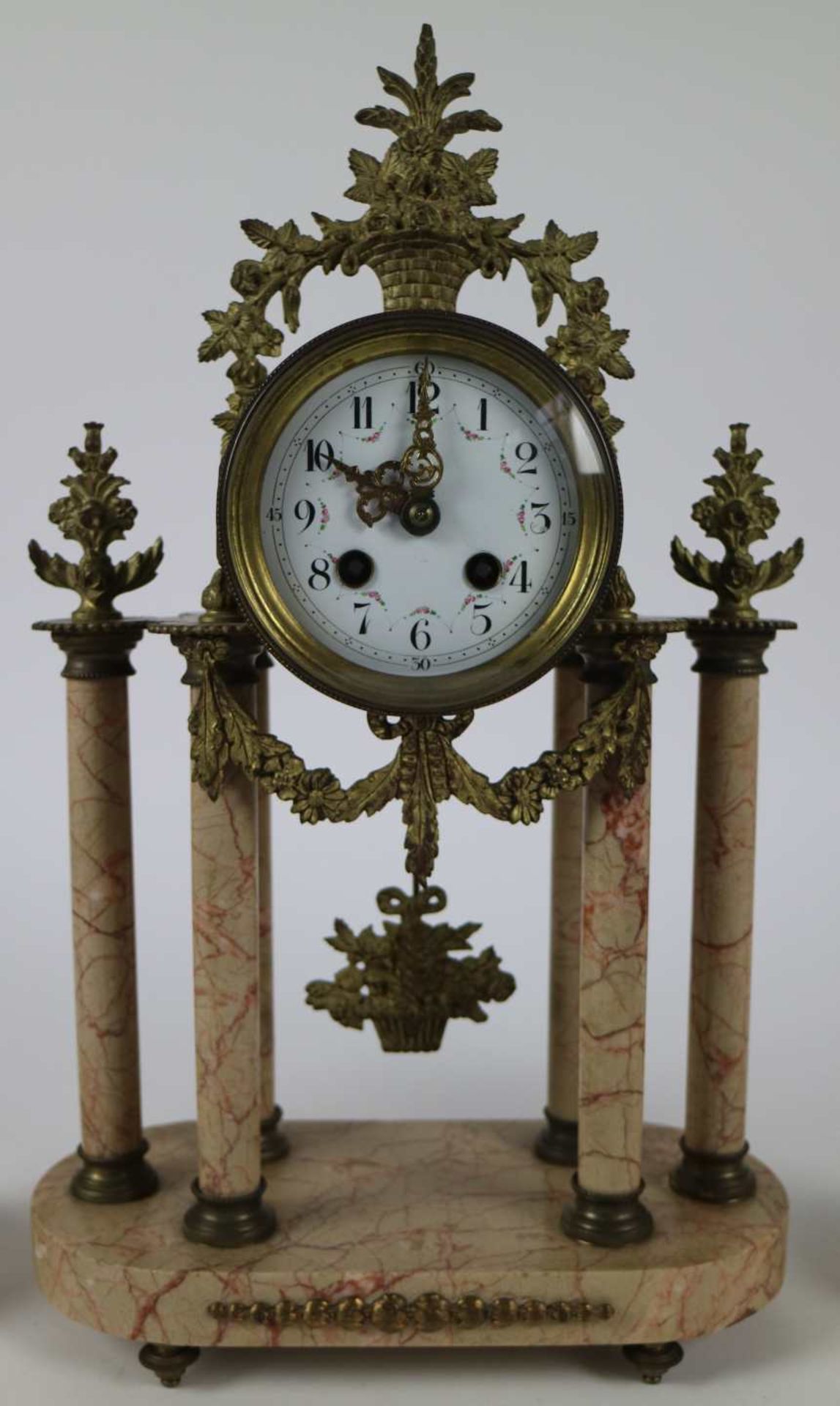 Antique Louis XVI Style Bronze & Marble Clock - Bild 2 aus 3