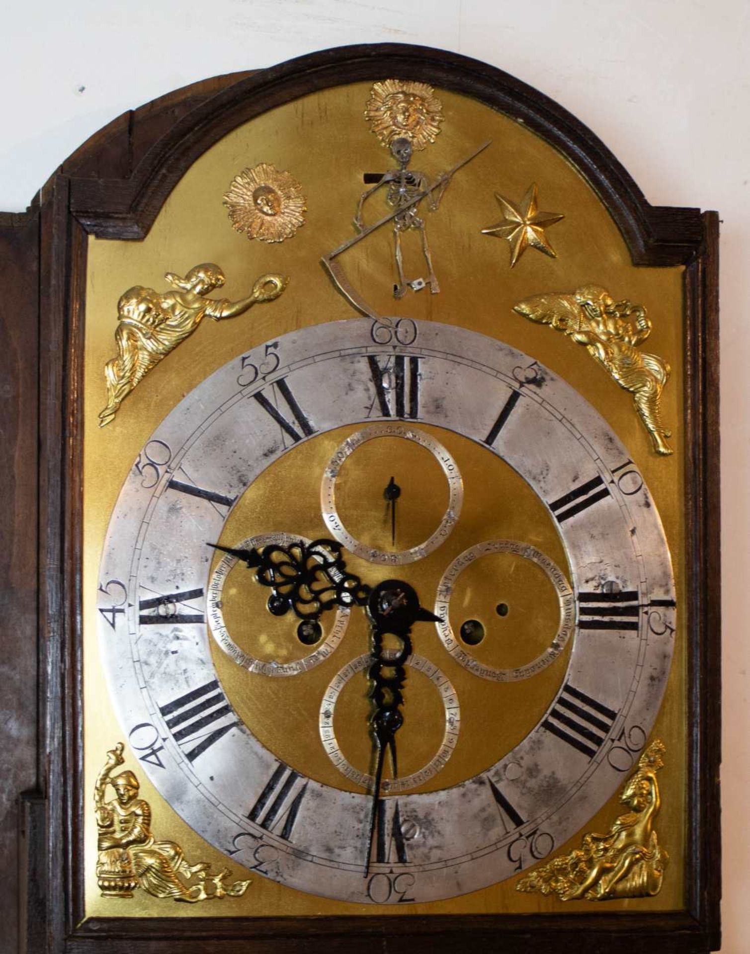 Empire longcase clock in oak case ca 1740 - Bild 2 aus 2