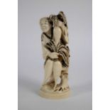 Chinese/Japanese carved ivory figure