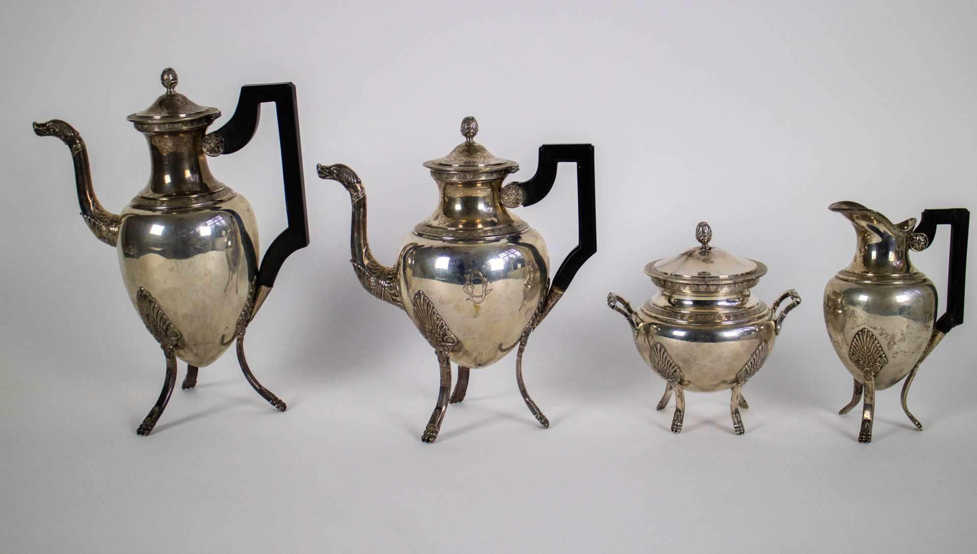 Empire silver coffee and tea set