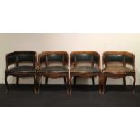 Lot of 4 notary armchairs