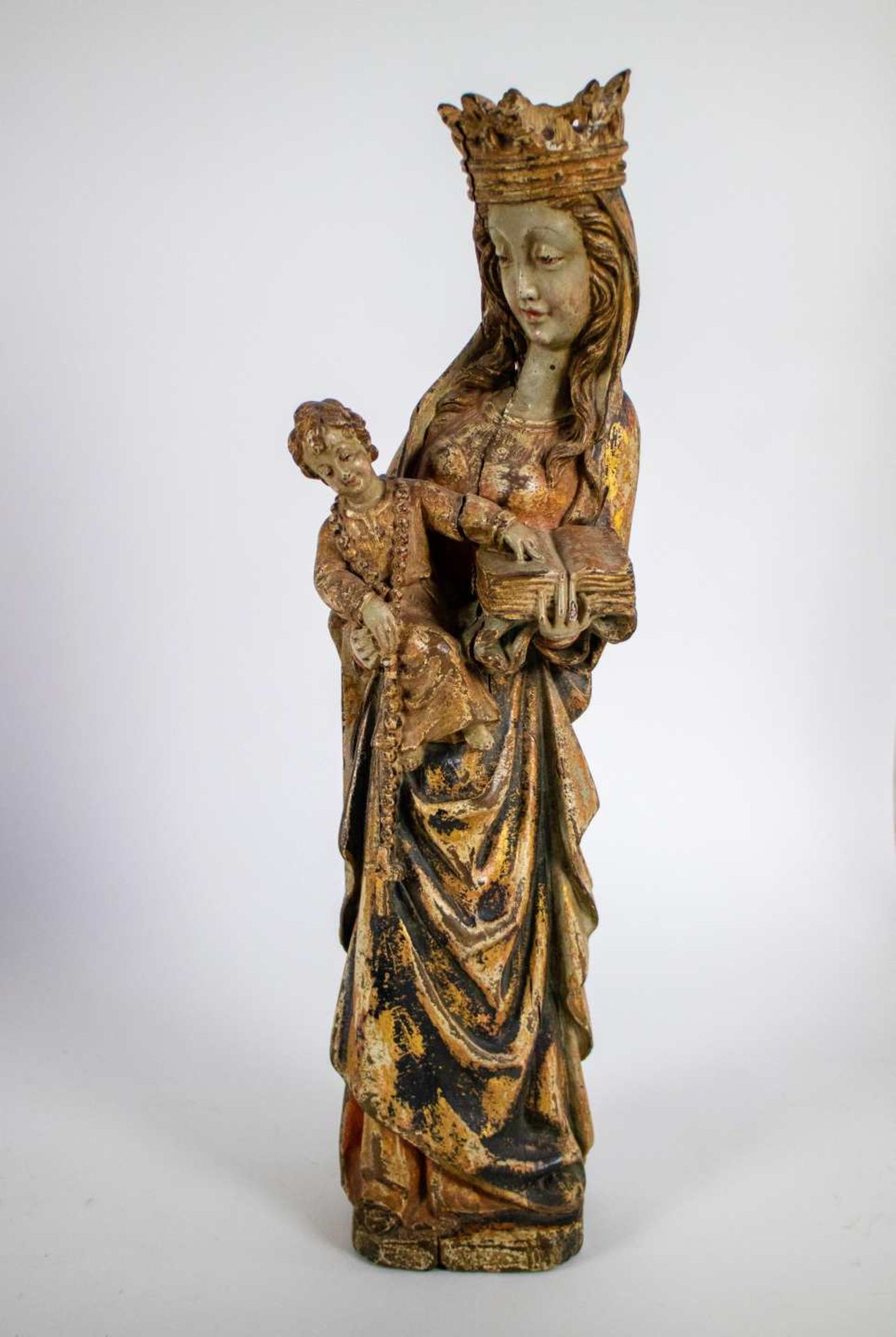 Wooden Madonna and Child