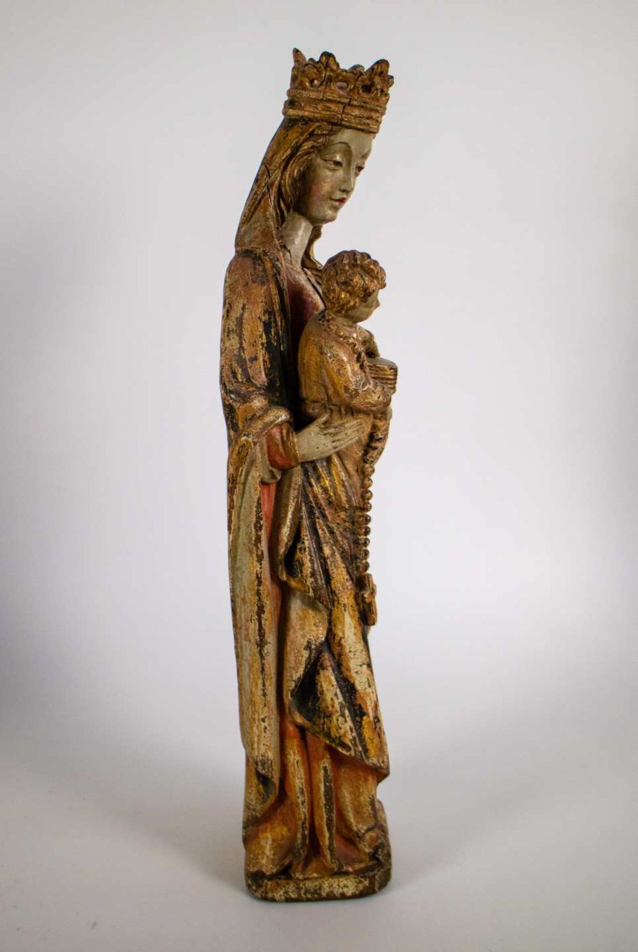 Wooden Madonna and Child - Image 3 of 5