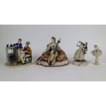 Lot of 4 porcelain figures