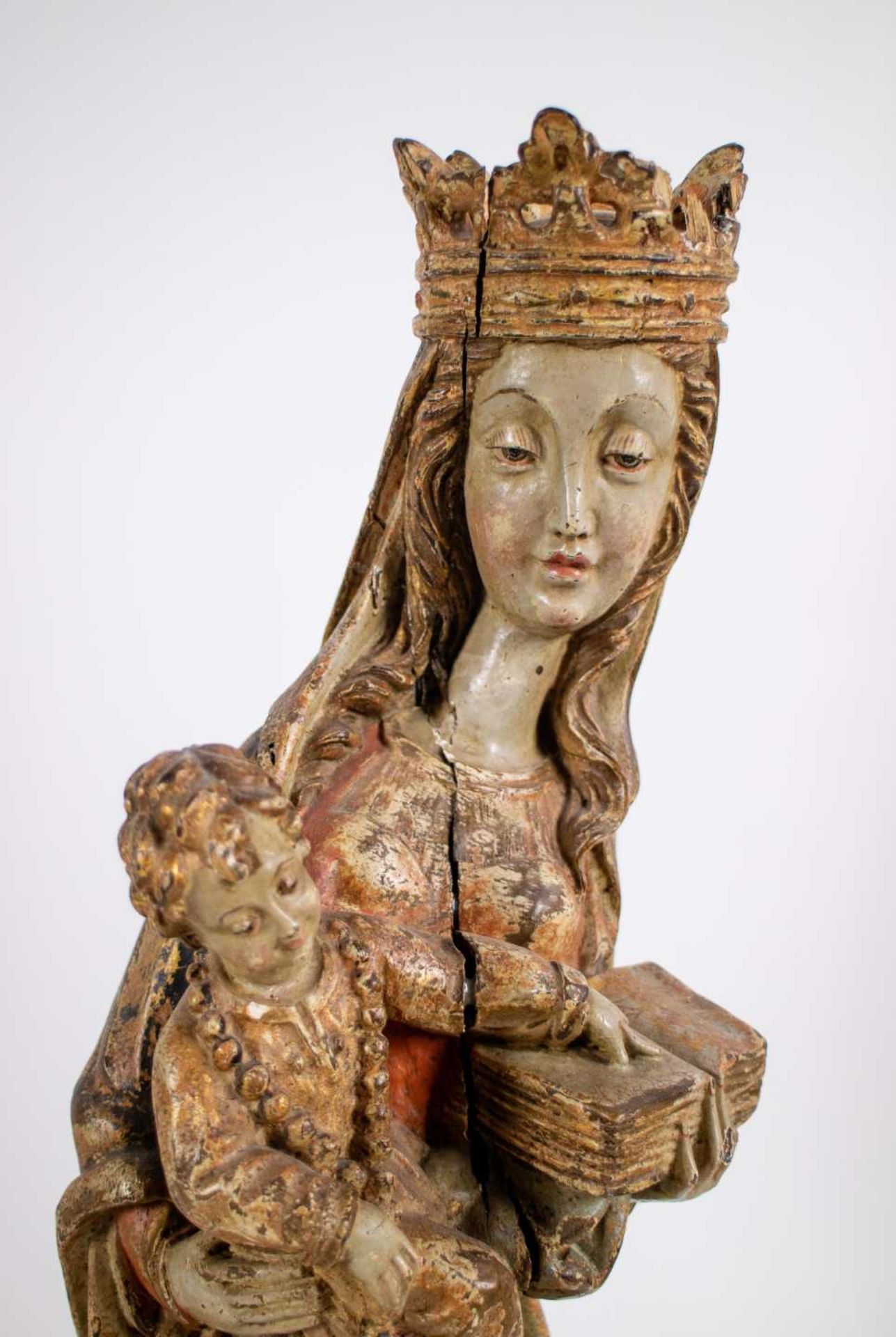 Wooden Madonna and Child - Image 2 of 5