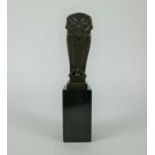 Bronze owl on marble base