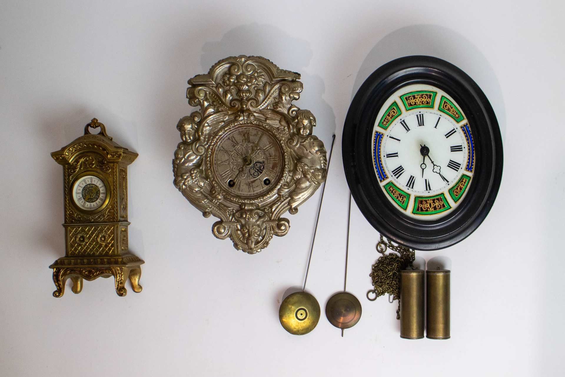 Lot clocks Black forest, wall clock and table clock