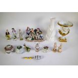 Lot with various porcelain and a Samson plate